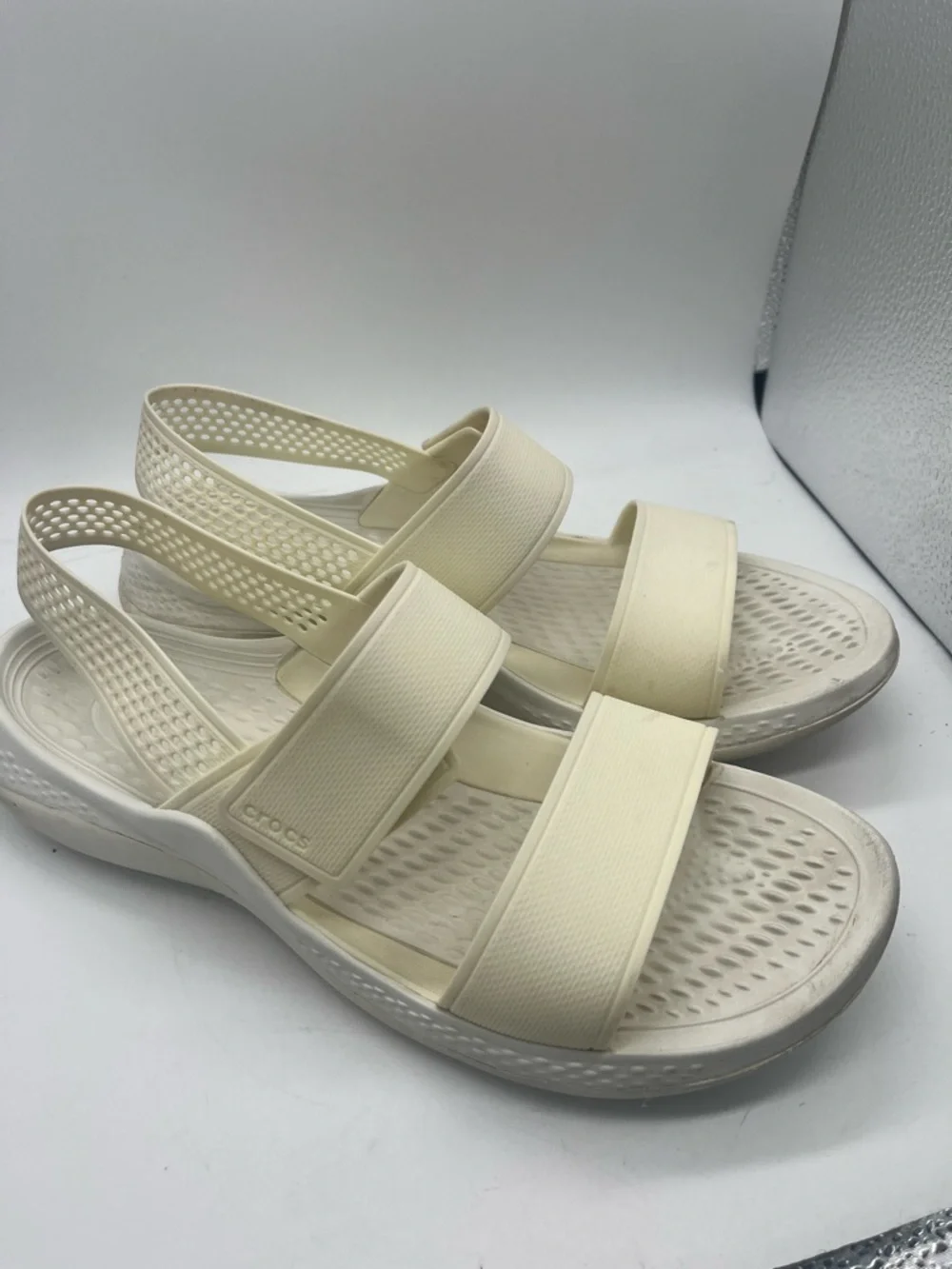 Crocs Lite Ride Sz 10 Cteam & White - Picture 1 of 6